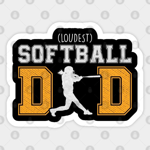 Softball Dad (loudest) Sticker by RichyTor